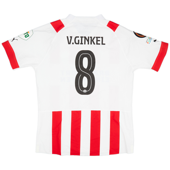 2022-23 PSV Match Issue Europa League Home Shirt V. Ginkel #8