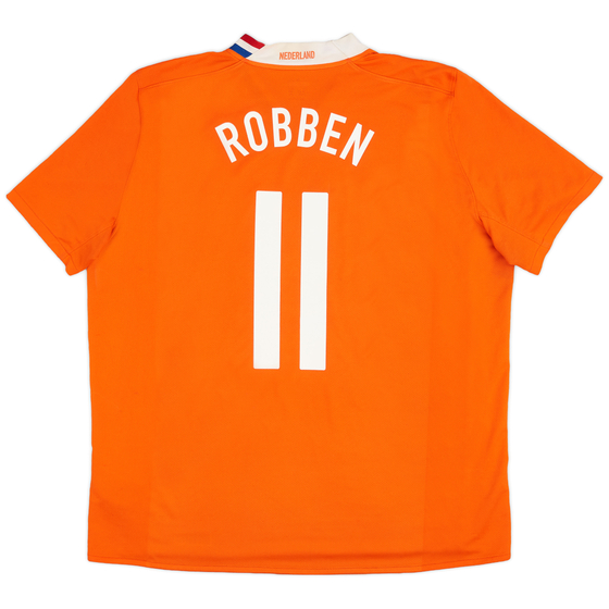 2008-10 Netherlands Home Shirt Robben #11 - 7/10 - (XL)