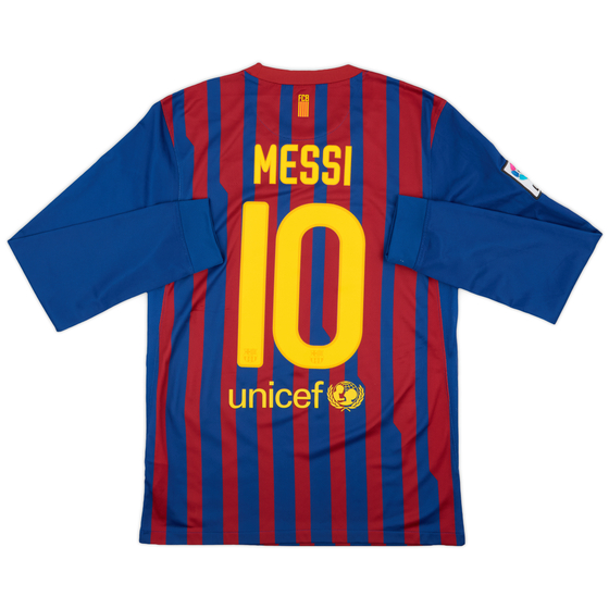 2011-12 Barcelona Home L/S Shirt Messi #10 - 10/10 - (S)