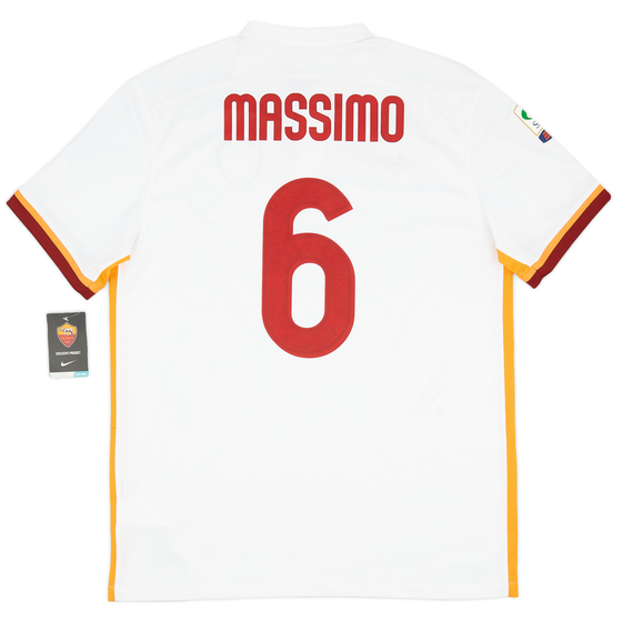 2015-16 Roma Away Shirt Massimo #6 (L)