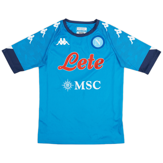 2020-21 Napoli Basic Home Shirt - 8/10 - (XL.Boys)