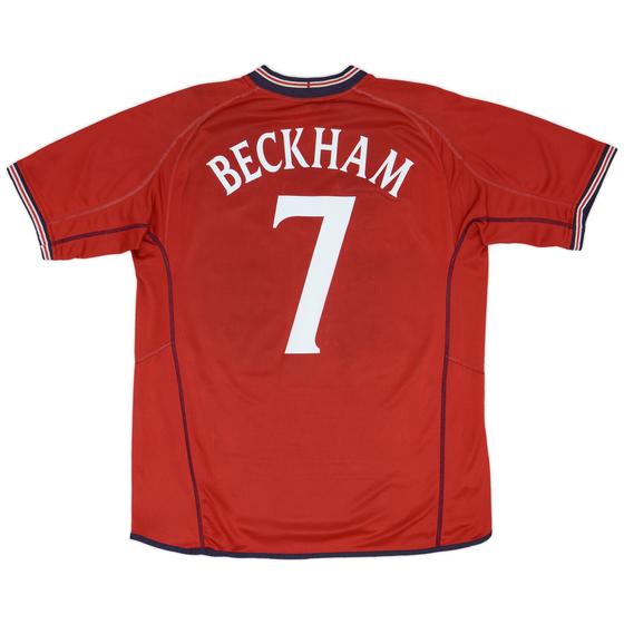 2002-04 England Away Shirt Beckham #7 - 4/10 - (XL)
