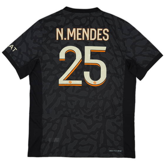 2023-24 Paris Saint-Germain Authentic Third Shirt N. Mendes #25 (L)