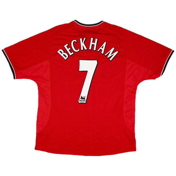 2000-02 Manchester United Home Shirt Beckham #7 - 9/10 - (L)