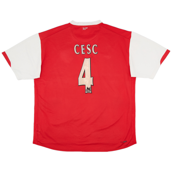 2006-08 Arsenal Home Shirt Fabregas #4 - 5/10 - (XXL)