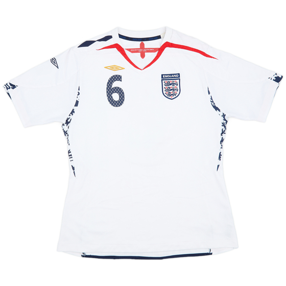 2007-09 England Home Shirt #6 - 7/10 - (L.Boys)