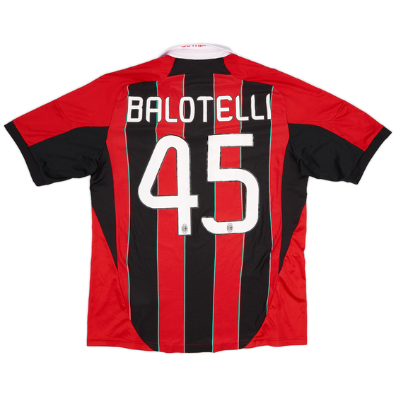 2012-13 AC Milan Home Shirt Balotelli #45 - 6/10 - (L)