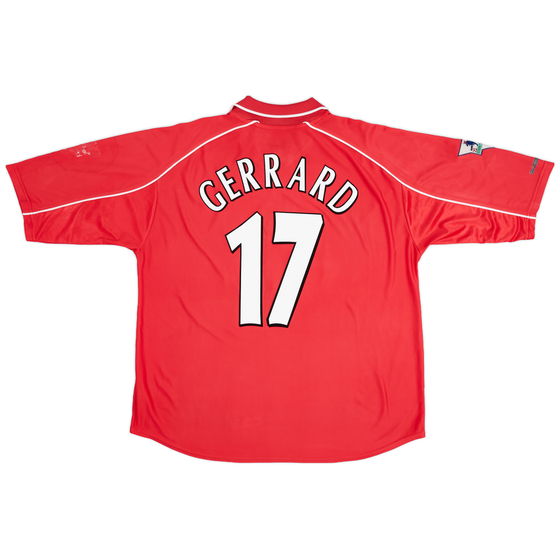 2000-02 Liverpool Home Shirt Gerrard #17 - 5/10 - (XL)
