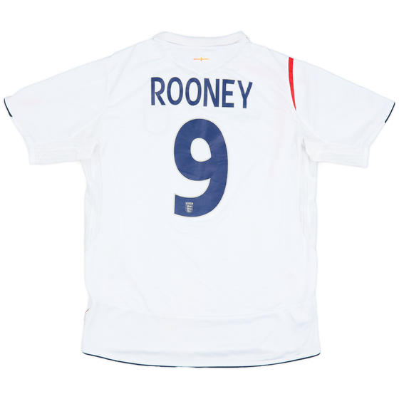 2005-07 England Home Shirt Rooney #9 - 6/10 - (M)