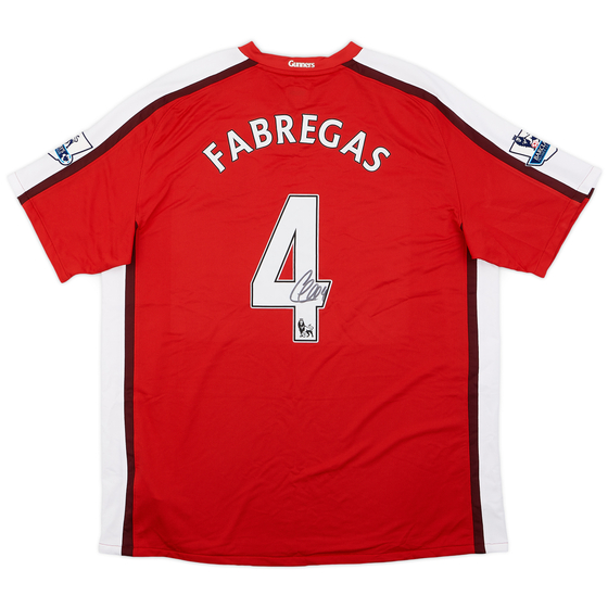 2008-10 Arsenal Signed Home Shirt Fabregas #4 (XL)