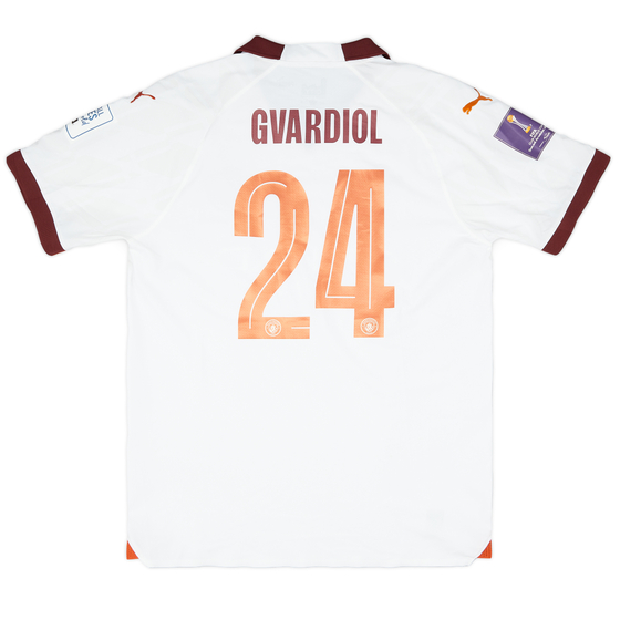 2023-24 Manchester City Match Issue Club World Cup Away Shirt Gvardiol #24