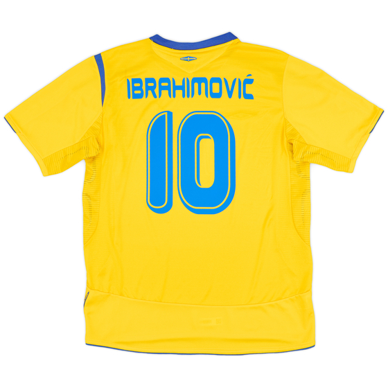 2006-08 Sweden Home Shirt Ibrahimović #10 - 9/10 - (L)