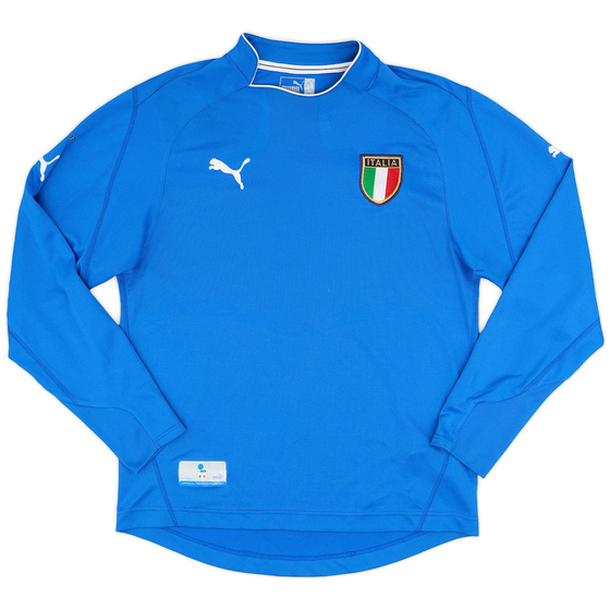 2003-04 Italy Home L/S Shirt - 8/10 - (L)