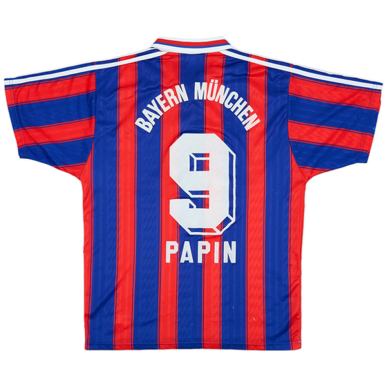 1995-97 Bayern Munich Home Shirt Papin #9 - 6/10 - (M)