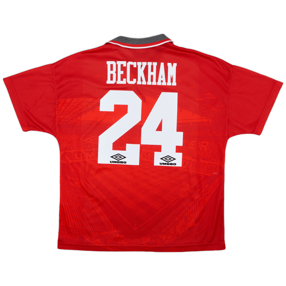 1994-96 Manchester United Home Shirt Beckham #24 - 5/10 - (L)