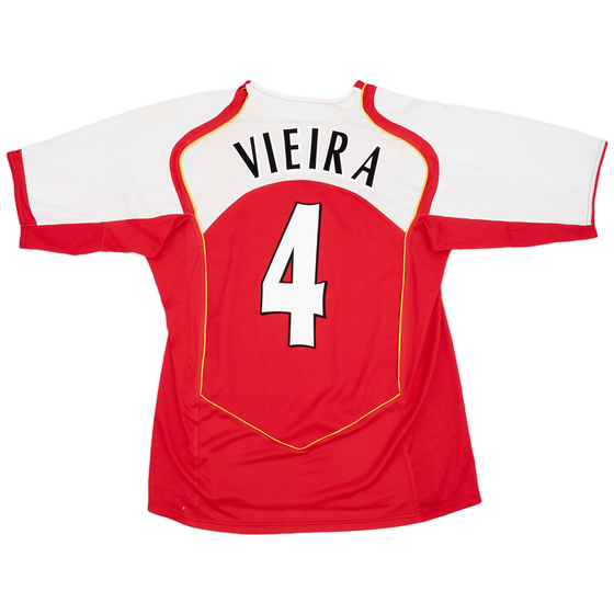 2004-05 Arsenal Home Shirt Vieira #4 - 8/10 - (XL)