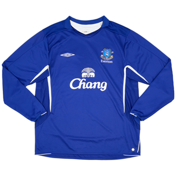 2005-06 Everton Home L/S Shirt - 9/10 - (XL)