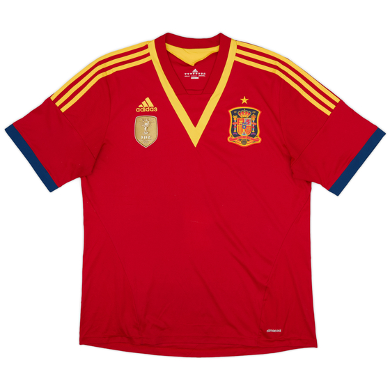 2013 Spain Confederation Cup Home Shirt - 8/10 - (XL)