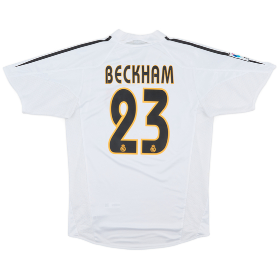 2004-05 Real Madrid Home Shirt Beckham #23 - 8/10 - (S)