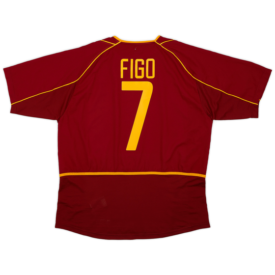 2002-04 Portugal Home Shirt Figo #7 - 8/10 - (XL)