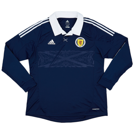 2011-13 Scotland Authentic Home L/S Shirt - 9/10 - (XL)