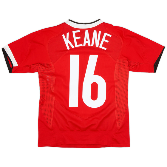 2004-06 Manchester United Home Shirt Keane #16 - 8/10 - (L.Boys)