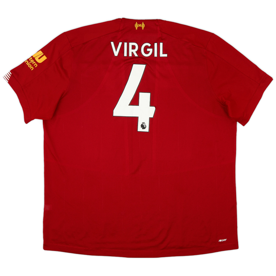 2019-20 Liverpool Home Shirt Virgil #4 - 5/10 - (XXL)