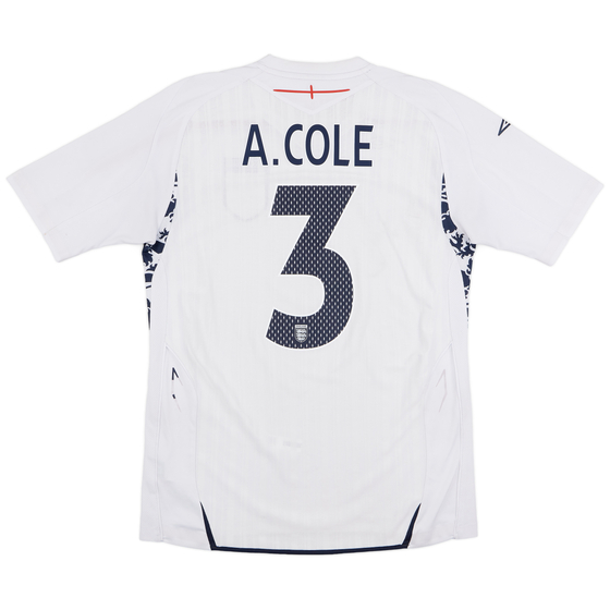 2007-09 England Home Shirt A.Cole #3 - 7/10 - (M)