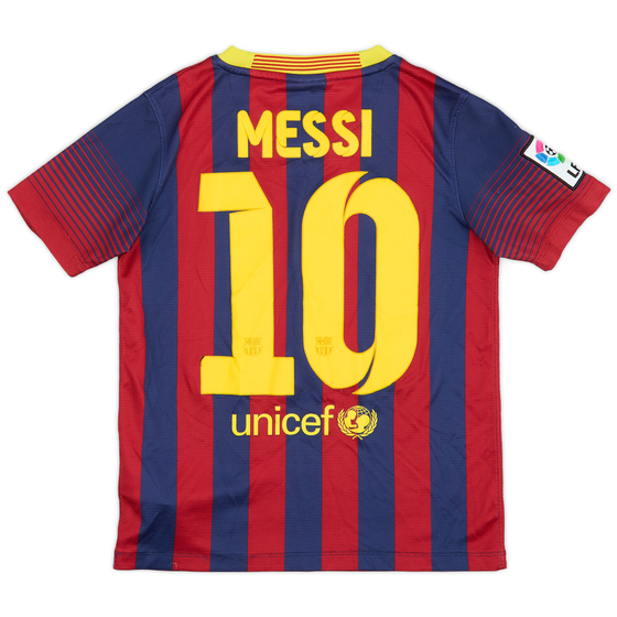 2013-14 Barcelona Home Shirt Messi #10 - 8/10 - (M.Boys)
