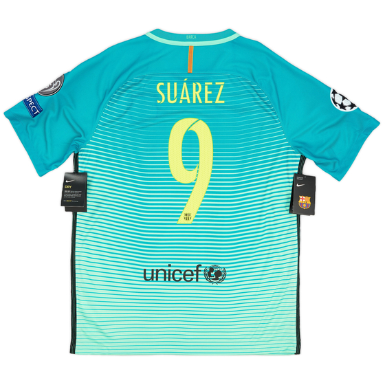 2016-17 Barcelona Third Shirt CL Suárez #9