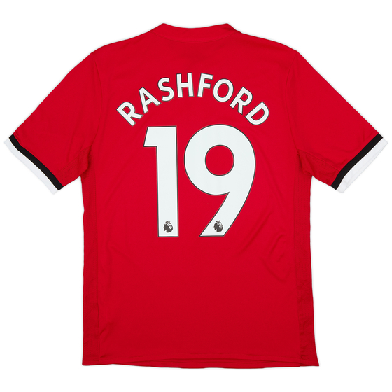 2017-18 Manchester United Home Shirt Rashford #19 - 9/10 - (XL.Boys)