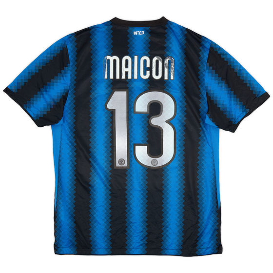 2010-11 Inter Milan Home Shirt Maicon #13 - 4/10 - (L)