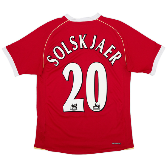 2006-07 Manchester United Home Shirt Solsjkaer #20 - 8/10 - (S)