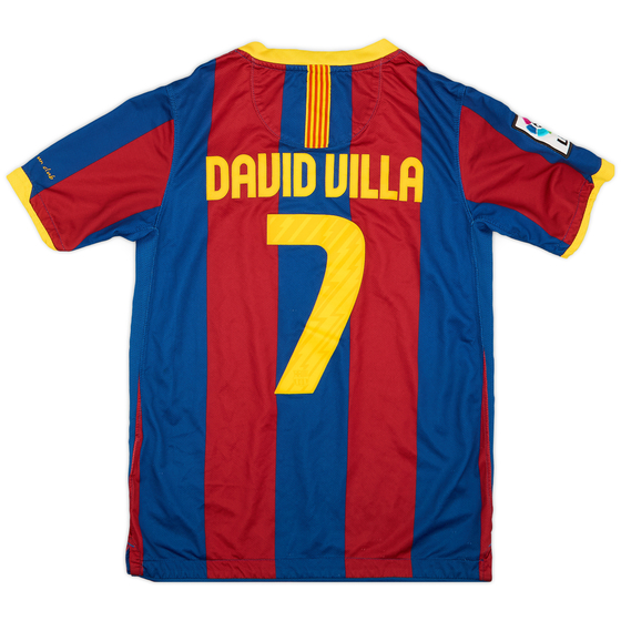 2010-11 Barcelona Home Shirt David Villa #7 - 9/10 - (M.Boys)