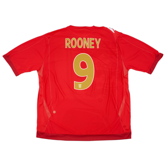 2006-08 England Away Shirt Rooney #9 - 9/10 - (3XL)