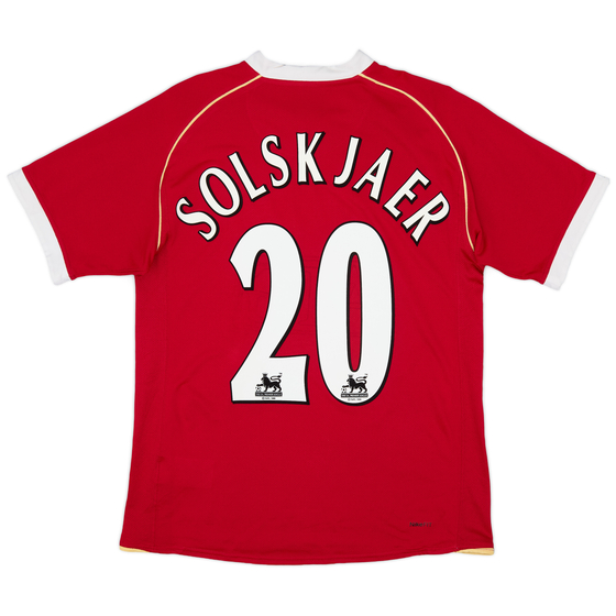 2006-07 Manchester United Home Shirt Solskjaer #20 - 8/10 - (S)