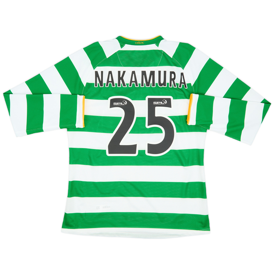 2008-10 Celtic Player Issue Home L/S Shirt Nakamura #25 - 9/10 - (L)