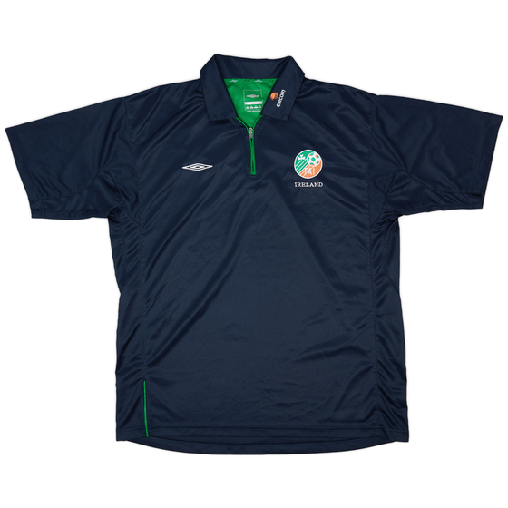 2002 Ireland Umbro 1/4 Zip Polo Shirt - 9/10 - (XL)