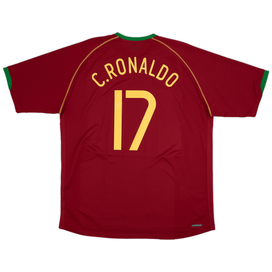 2006-08 Portugal Home Shirt C.Ronaldo #17 - 8/10 - (XXL)