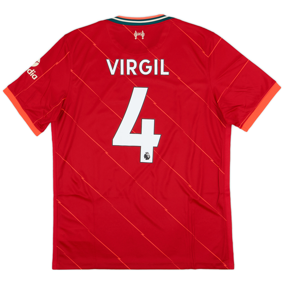 2021-22 Liverpool Home Shirt Virgil #4 (L)