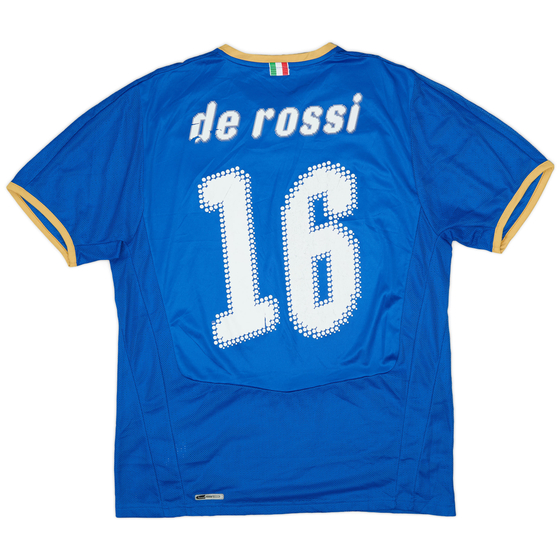 2007-08 Italy Home Shirt De Rossi #16 - 9/10 - (L)