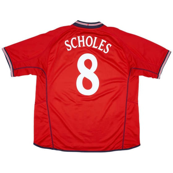 2002-04 England Away Shirt Scholes #8 - 9/10 - (XL)