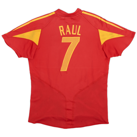 2002-04 Spain Home Shirt Raul #7 - 6/10 - (L.Boys)