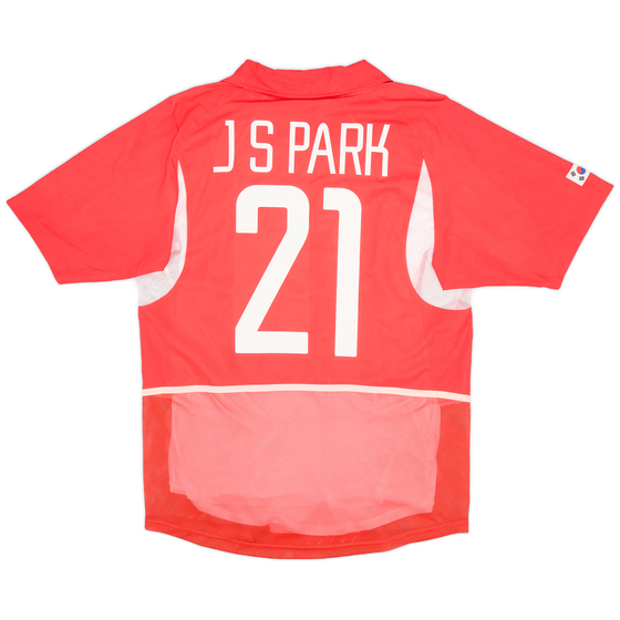2002-03 South Korea Player Issue Home Shirt J.S.Park #21 - 9/10 - (S)