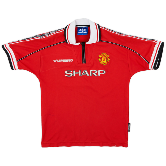 1998-00 Manchester United Home Shirt - 7/10 - (L.Boys)