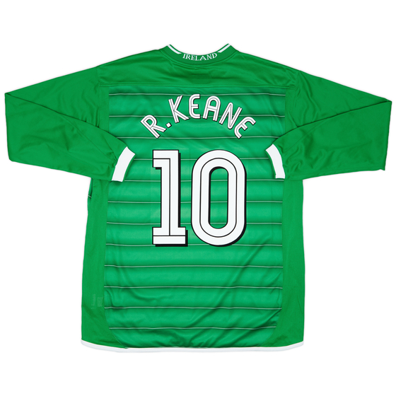 2003-04 Ireland Home L/S Shirt R.Keane #10 - 9/10 - (L)