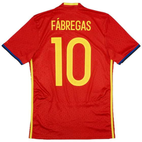 2016-17 Spain Home Shirt Fabregas #10 - 7/10 - (S)
