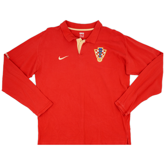 2006-08 Croatia Nike Polo L/S Shirt - 8/10 - (XXL)