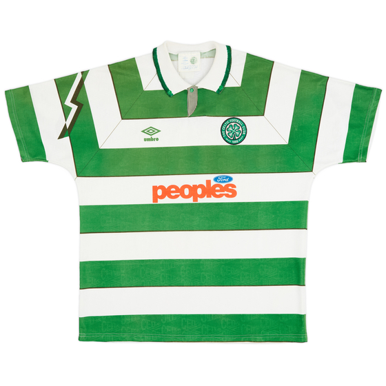 1991-92 Celtic Home Shirt - 7/10 - (XL)
