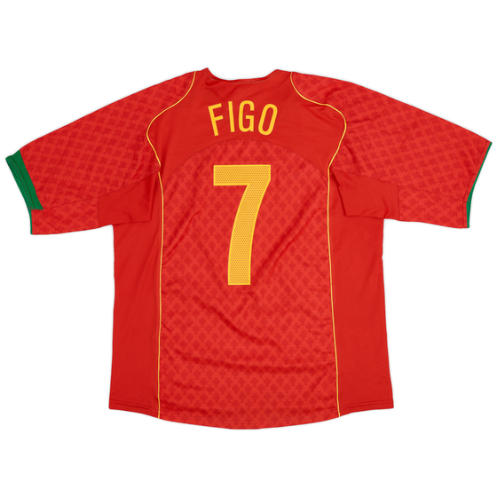 2004-06 Portugal Home Shirt Figo #7 - 9/10 - (L)